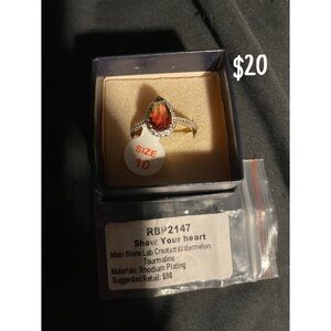 Show Your Heart Watermelon Tourmaline Ring